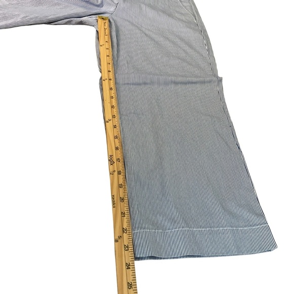 Talbots Blue and White Striped Cropped Jeans - Picture 8 of 10